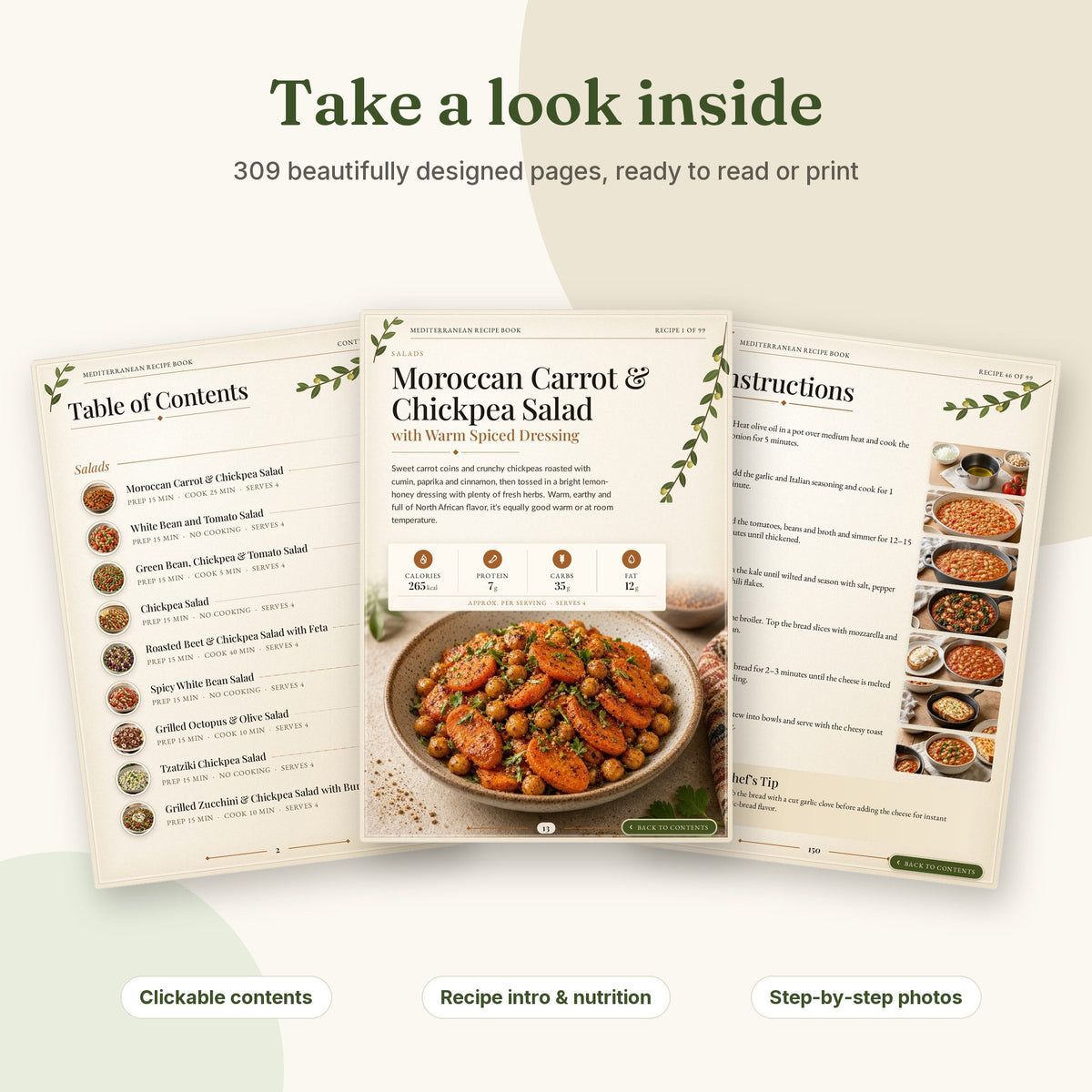 The Mediterranean Recipe Book, 99 Simple, Wholesome Recipes